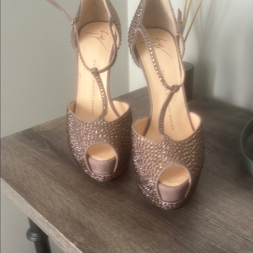 Giuseppe Zanotti Brown Peep-Toe Women's Shoes